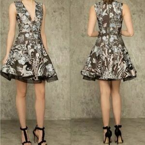 Bronx & banco Tokyo black embroidered dress nwot